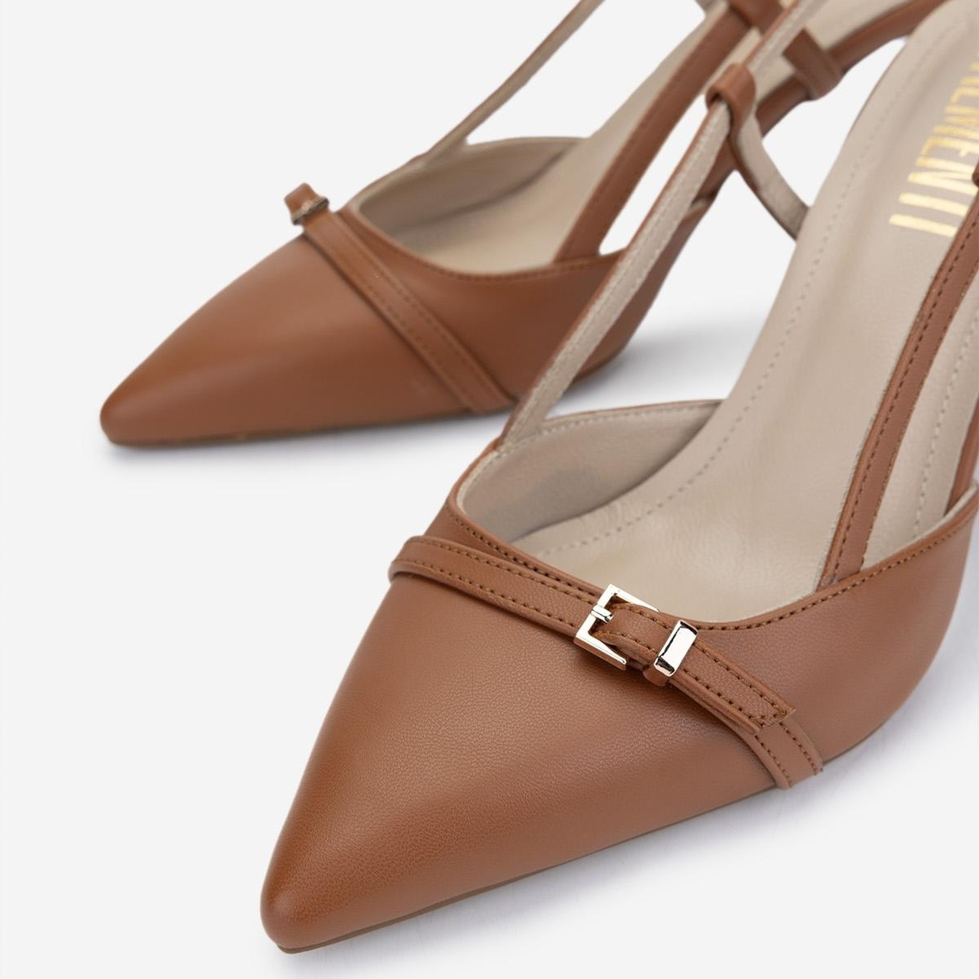 Valmenti Kadın Vegan Taba Topuklu Ayakkabı