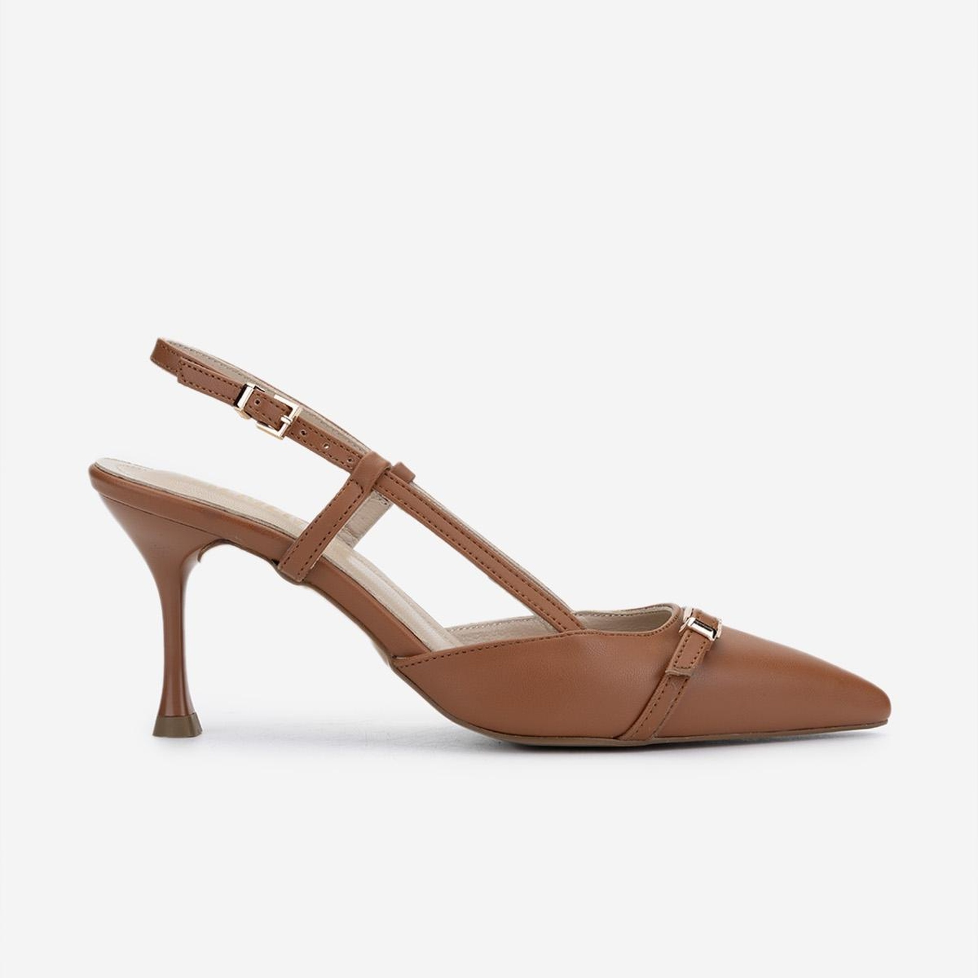 Valmenti Kadın Vegan Taba Topuklu Ayakkabı