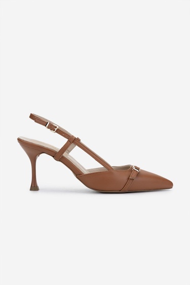  Valmenti Kadın Vegan Taba Topuklu Ayakkabı