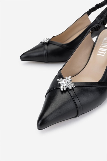  Valmenti Kadın Siyah Topuklu Ayakkabı