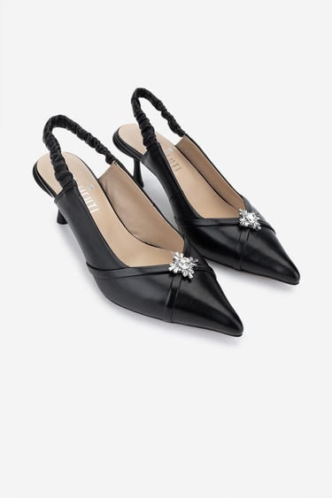  Valmenti Kadın Siyah Topuklu Ayakkabı