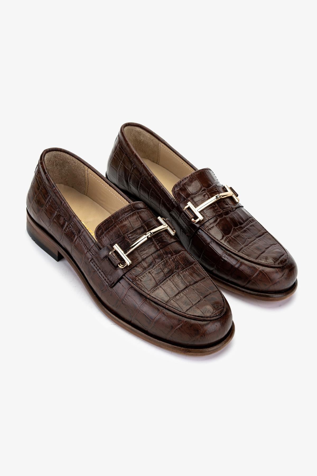 Valmenti Kadın Hakiki Deri Taba Loafer Ayakkabı