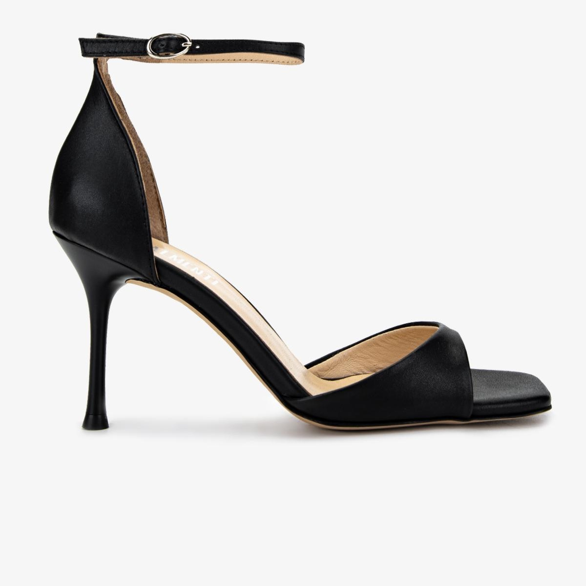 Valmenti Kadın Siyah Deri Topuklu Ayakkabı