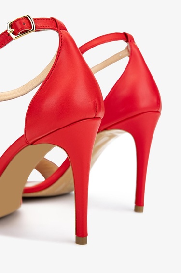  Valmenti Kadın Kırmızı Topuklu Ayakkabı