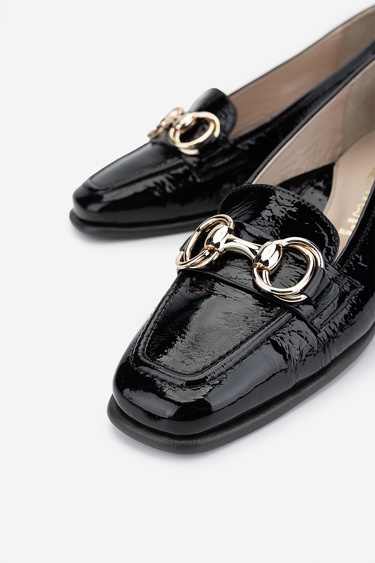  Valmenti Kadın Hakiki Deri Siyah Comfort Ayakkabı