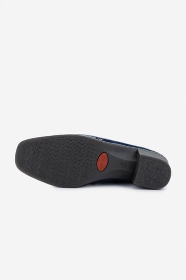  Valmenti Kadın Hakiki Deri Mavi Comfort Ayakkabı