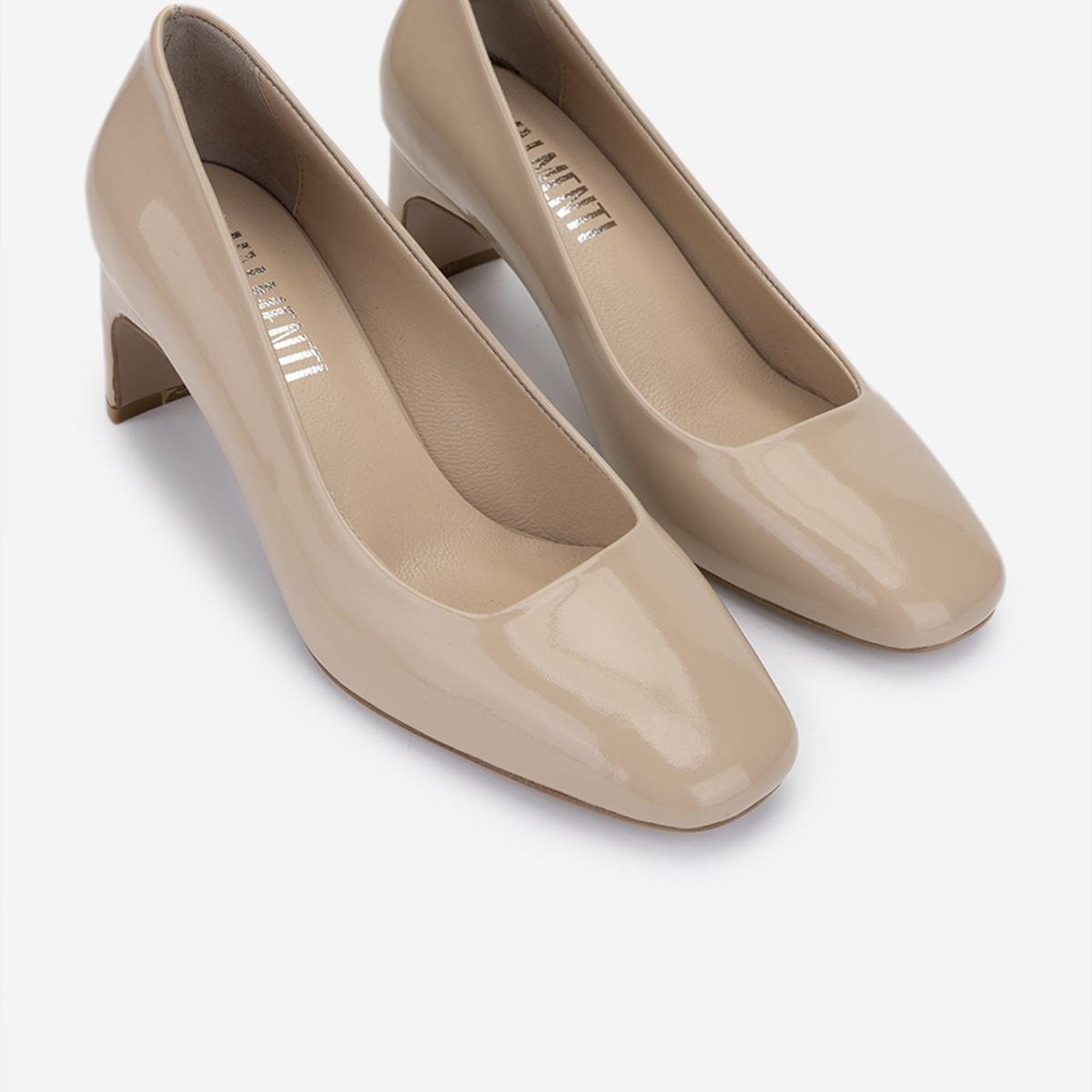 Valmenti Kadın Hakiki Deri Bej Topuklu Ayakkabı