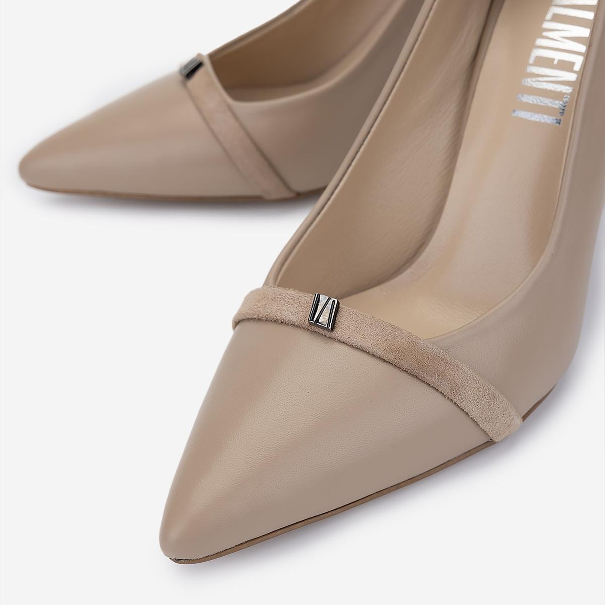 Valmenti Kadın Hakiki Deri Bej Topuklu Ayakkabı