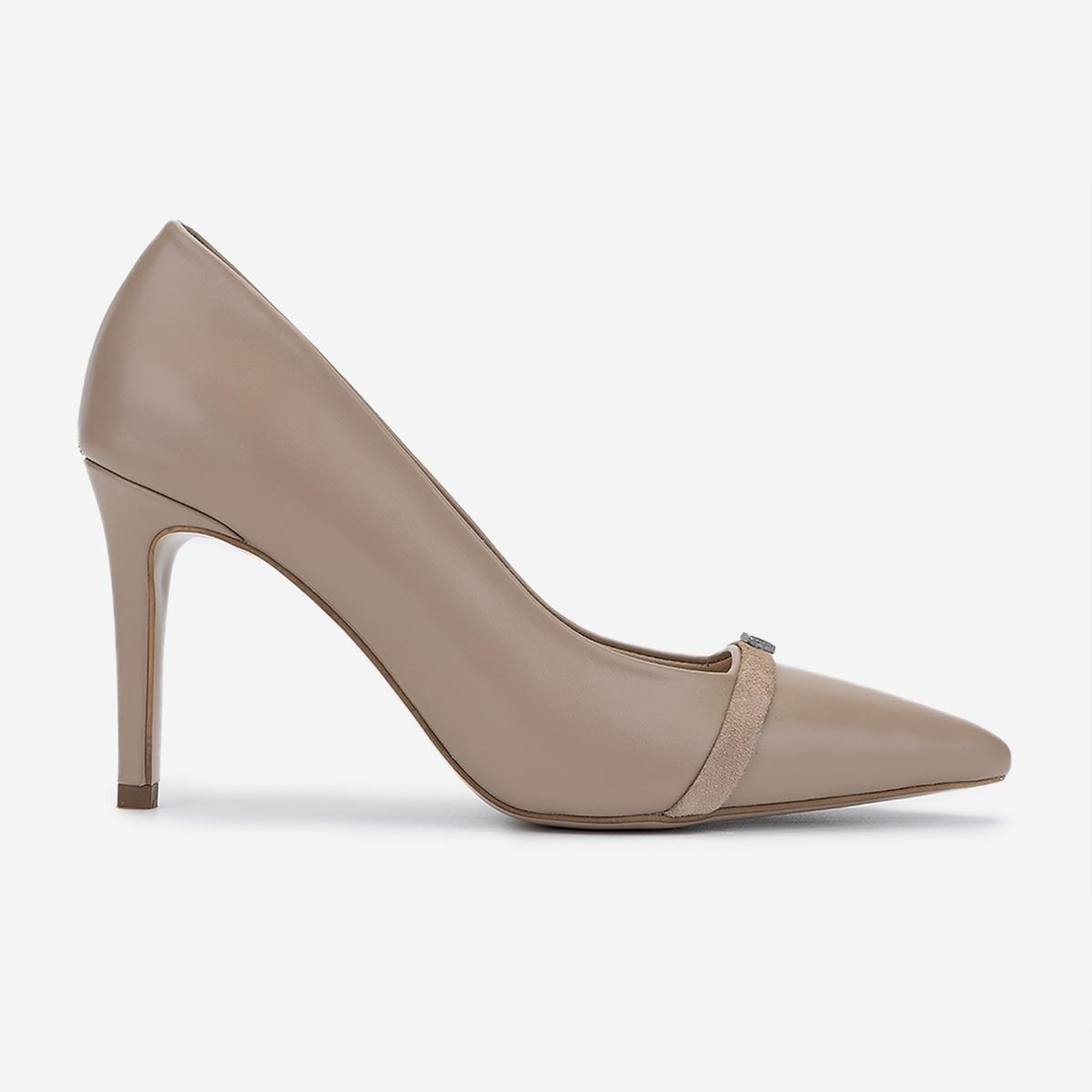 Valmenti Kadın Hakiki Deri Bej Topuklu Ayakkabı