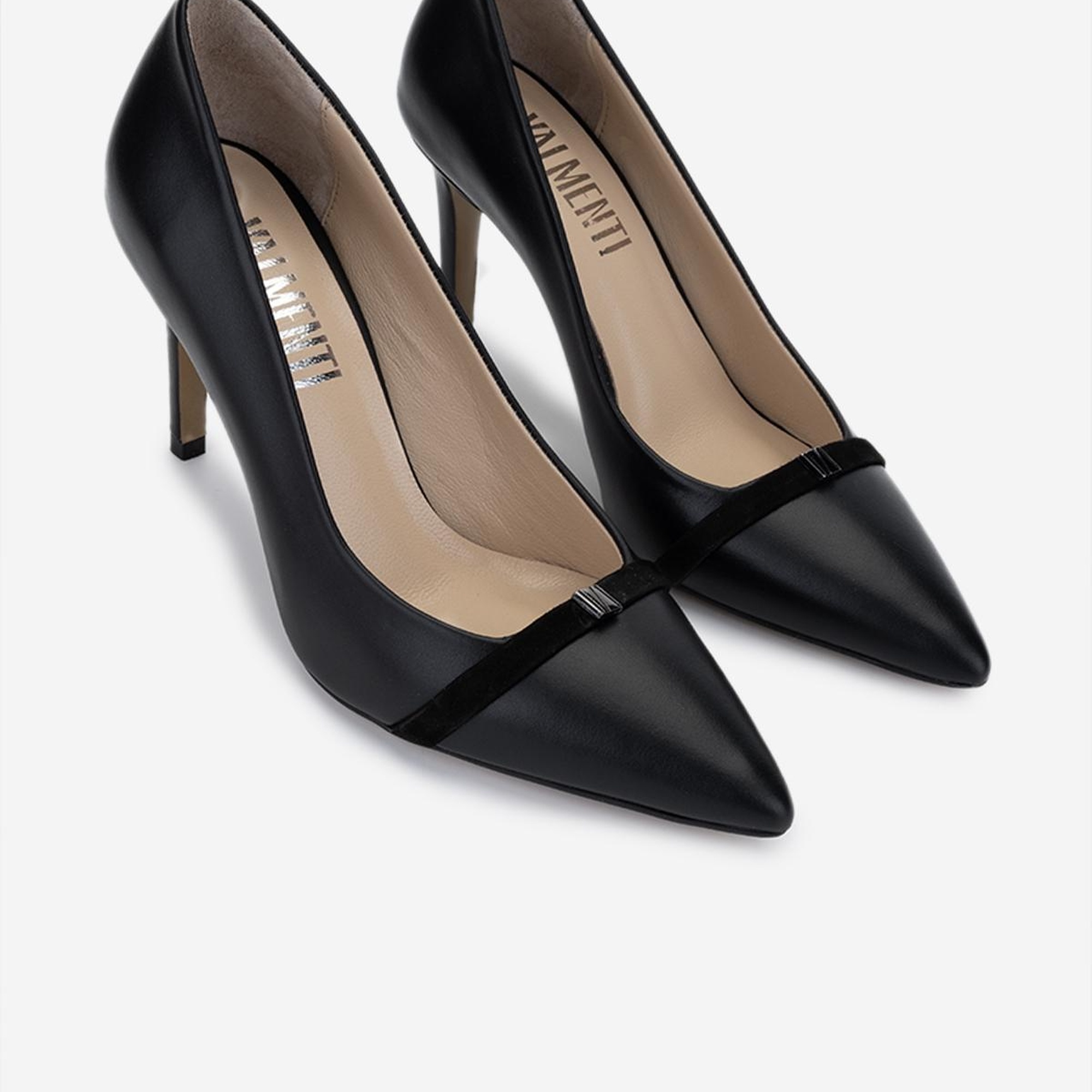 Valmenti Kadın Hakiki Deri Siyah Deri Topuklu Ayakkabı