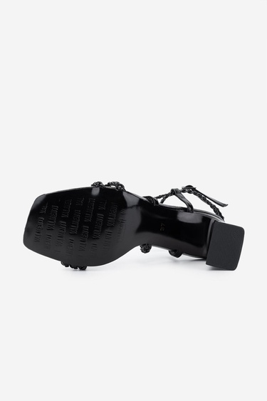  Valmenti Kadın Vegan Siyah Topuklu Ayakkabı