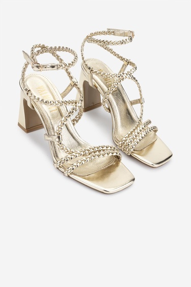  Valmenti Kadın Vegan Bej Topuklu Ayakkabı