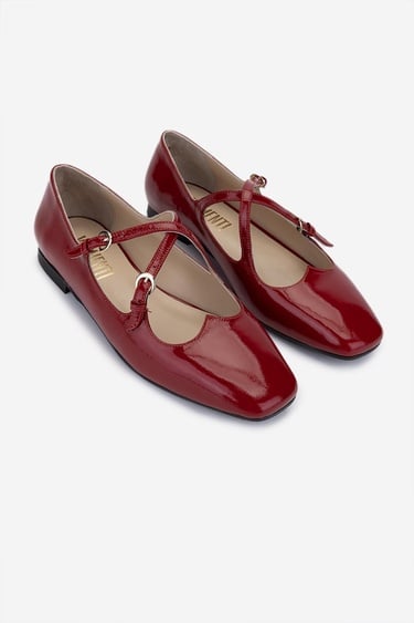  Valmenti Kadın Hakiki Deri Kırmızı Rugan Casual Ayakkabı