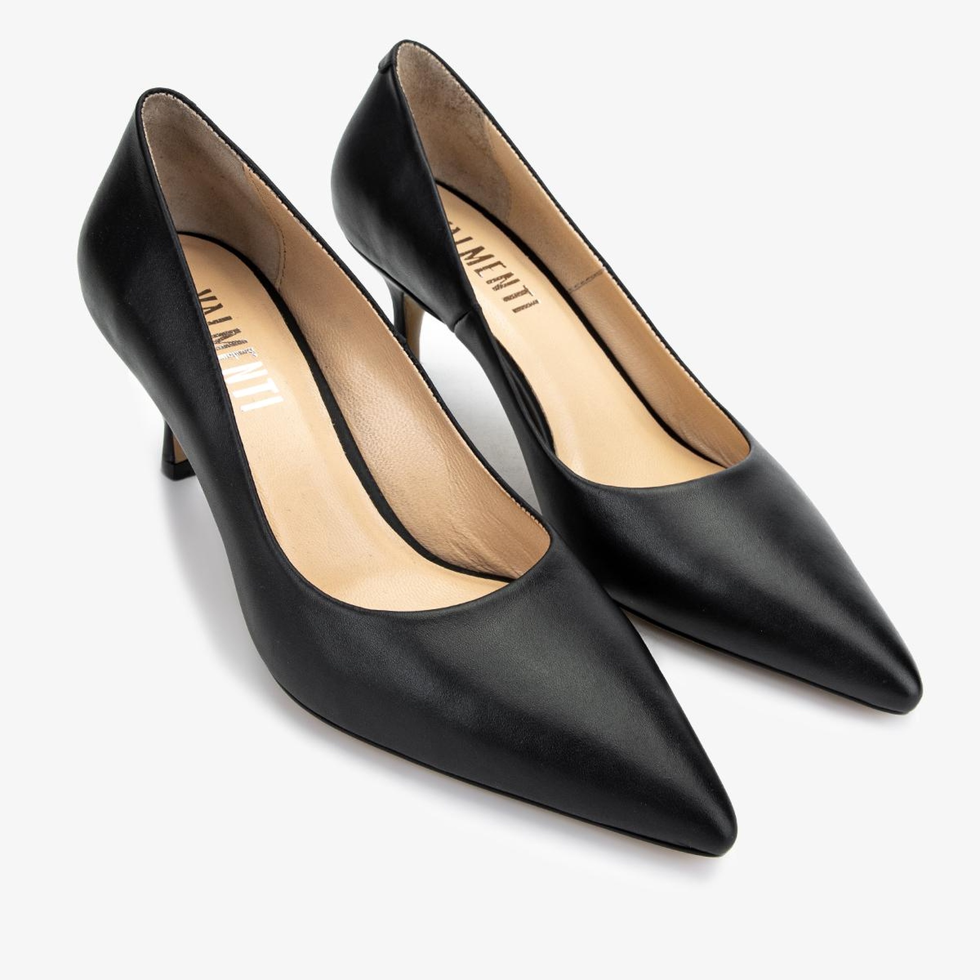 Valmenti Kadın Siyah Deri Topuklu Ayakkabı