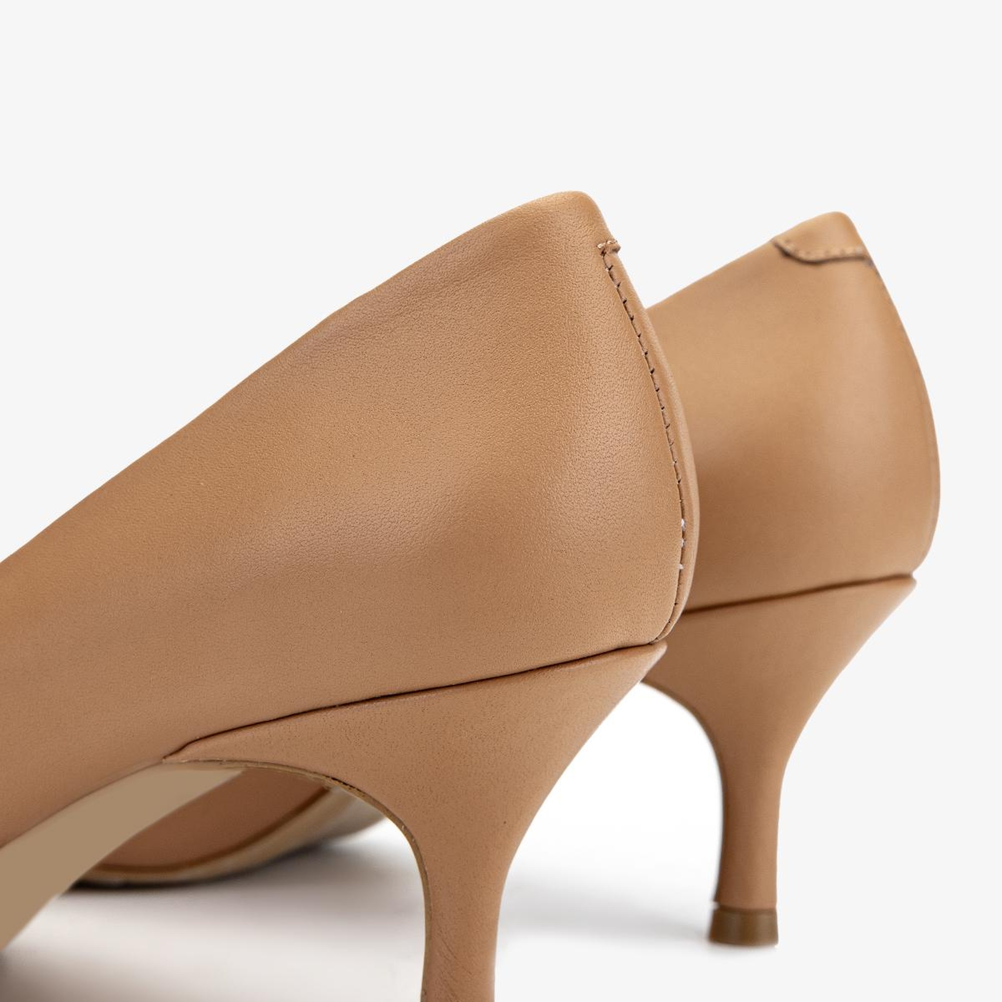 Valmenti Kadın Taba Deri Topuklu Ayakkabı