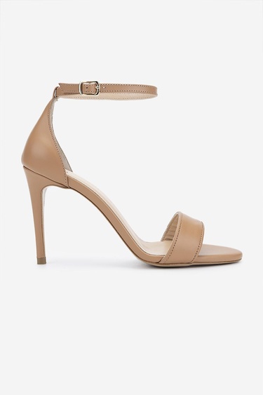  Valmenti Kadın Taba Deri Topuklu Ayakkabı