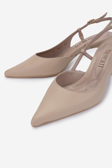  Valmenti Kadın Bej Topuklu Ayakkabı