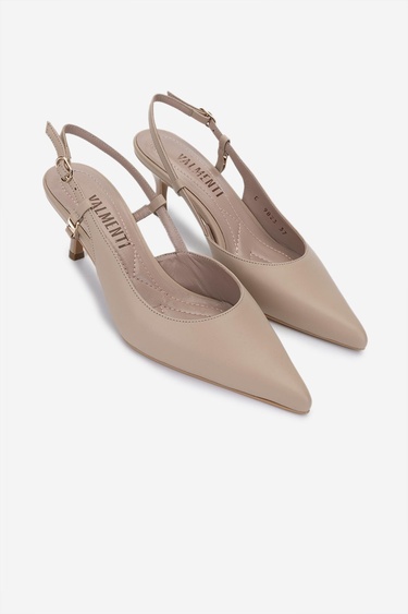 Valmenti Kadın Bej Topuklu Ayakkabı