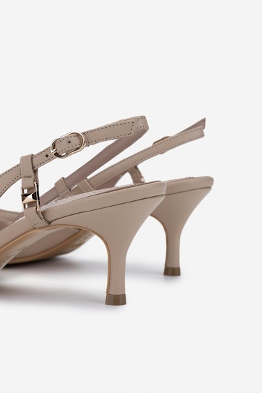  Valmenti Kadın Bej Topuklu Ayakkabı