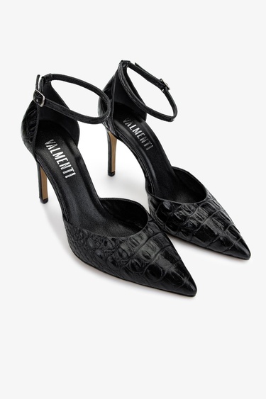  Valmenti Kadın Siyah Topuklu Ayakkabı