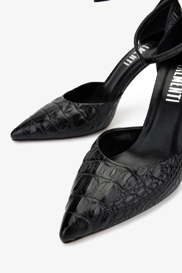  Valmenti Kadın Siyah Topuklu Ayakkabı