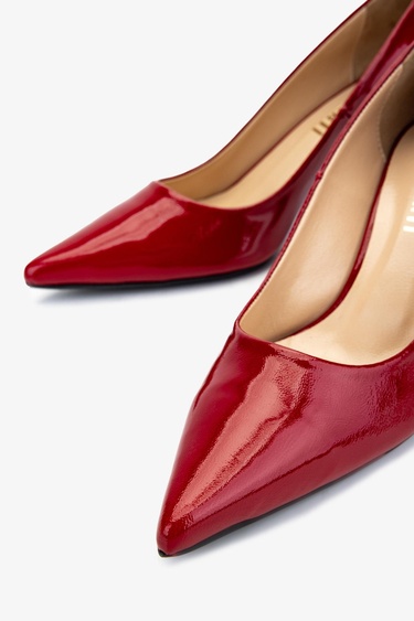  Valmenti Kadın Hakiki Deri Kırmızı Topuklu Ayakkabı