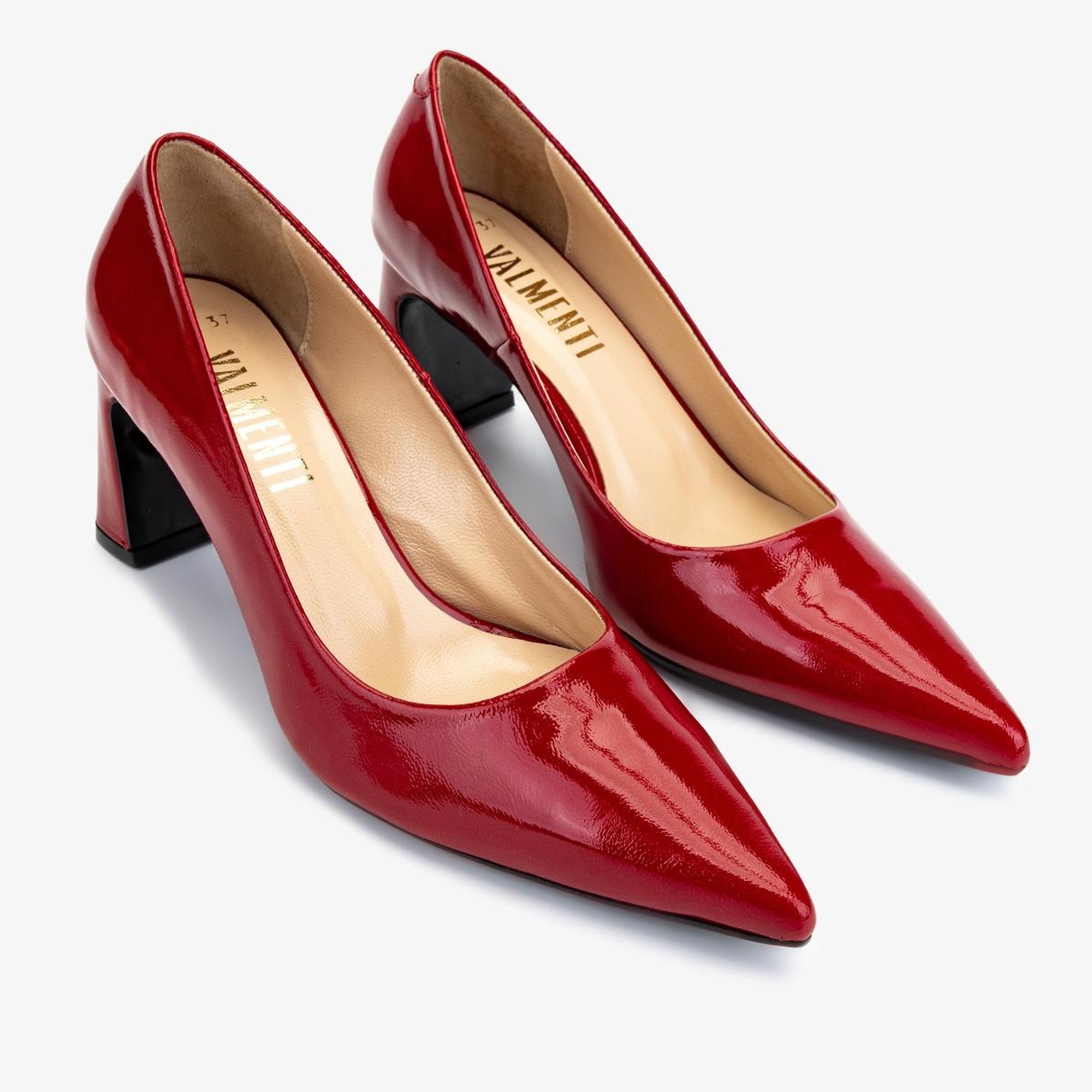 Valmenti Kadın Hakiki Deri Kırmızı Topuklu Ayakkabı