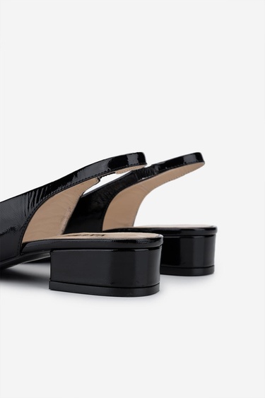  Valmenti Kadın Hakiki Deri Siyah Topuklu Ayakkabı