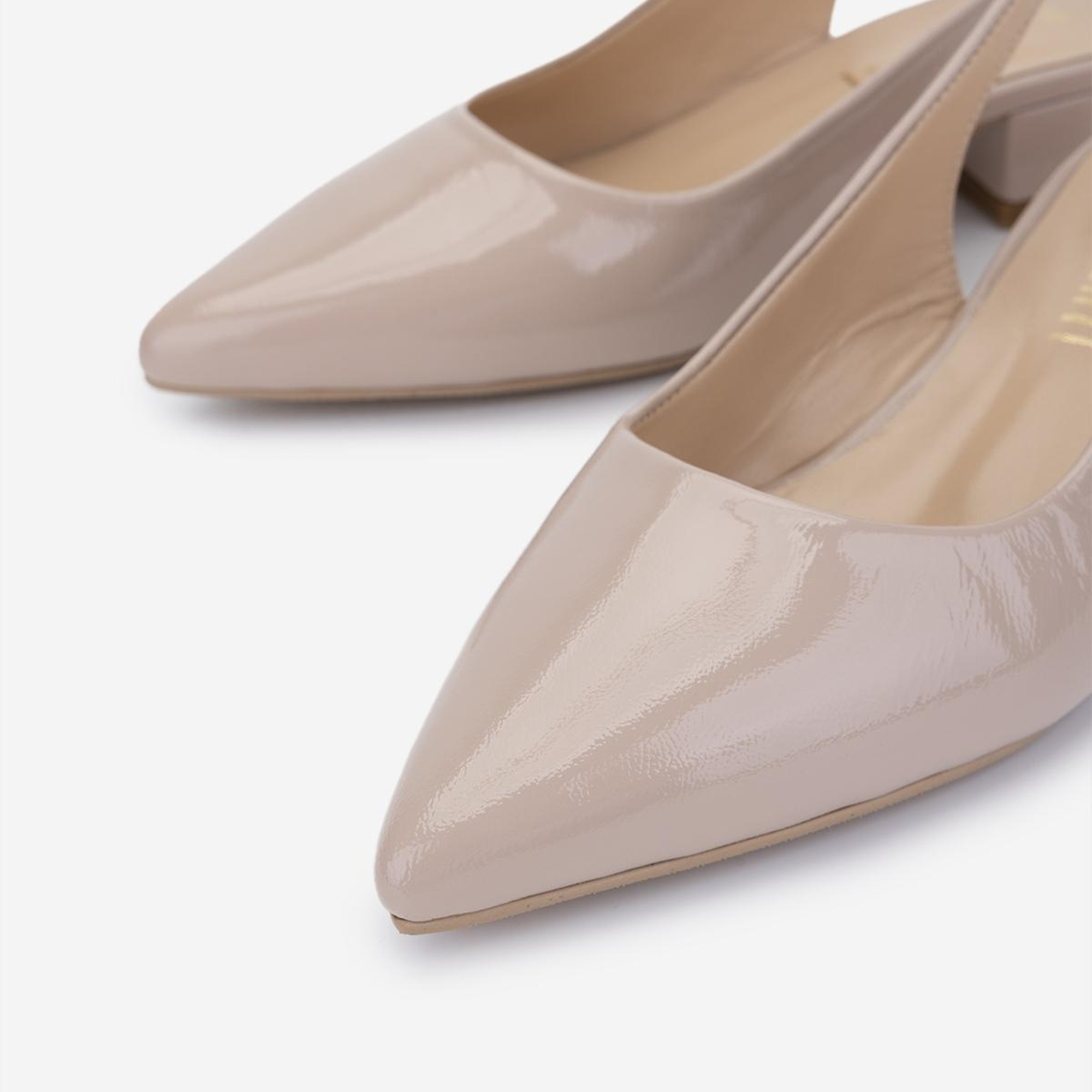 Valmenti Kadın Hakiki Deri Bej Topuklu Ayakkabı