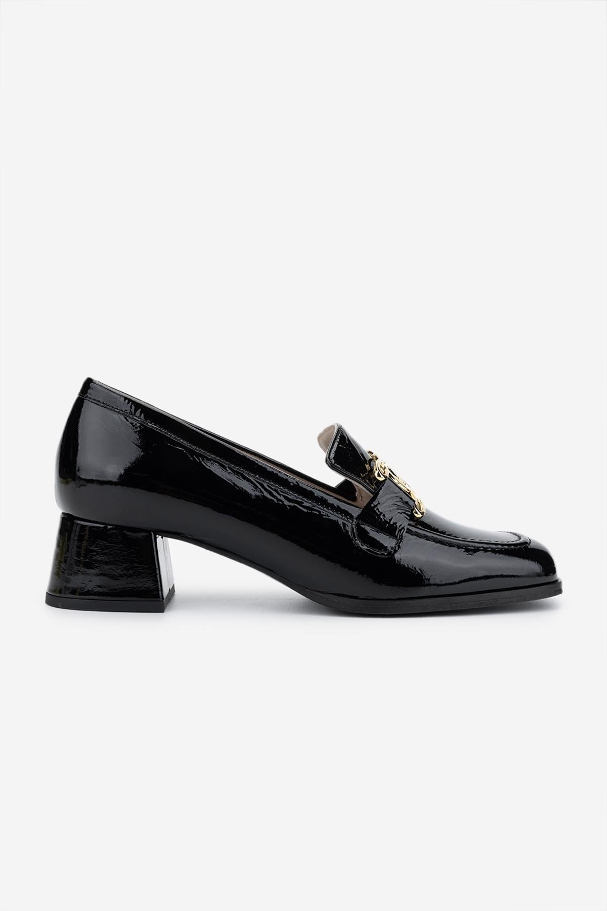  Valmenti Kadın Hakiki Deri Siyah Comfort Ayakkabı