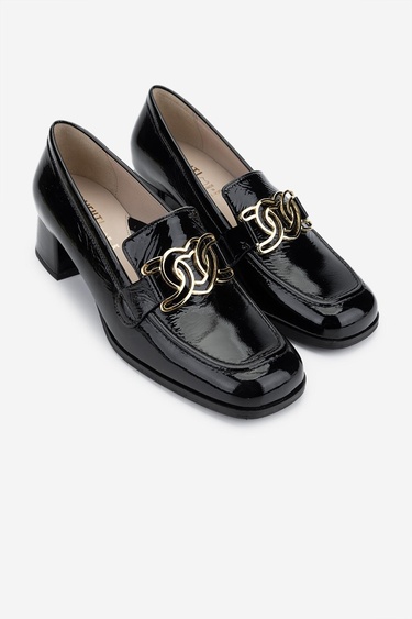  Valmenti Kadın Hakiki Deri Siyah Comfort Ayakkabı