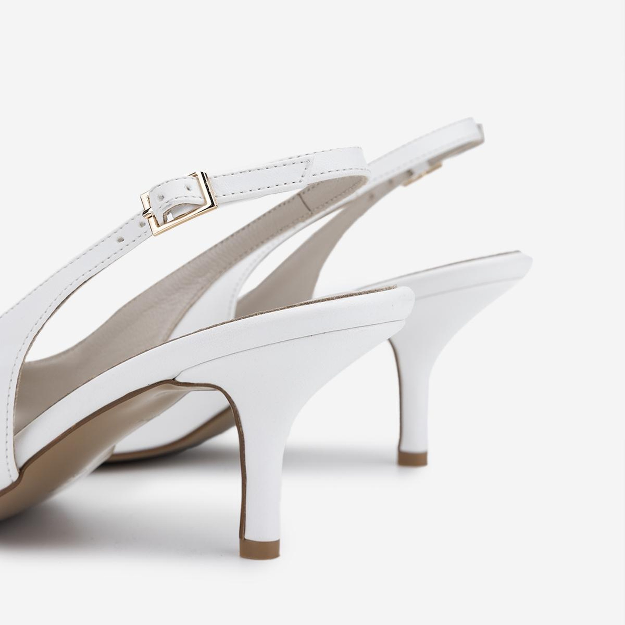 Valmenti Kadın Vegan Beyaz Topuklu Ayakkabı