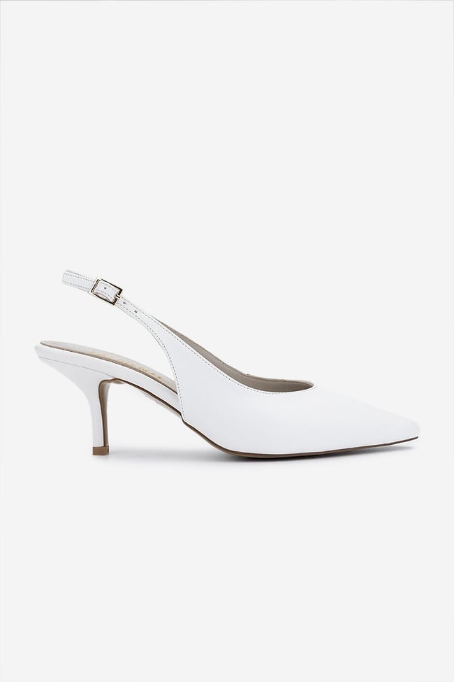  Valmenti Kadın Vegan Beyaz Topuklu Ayakkabı