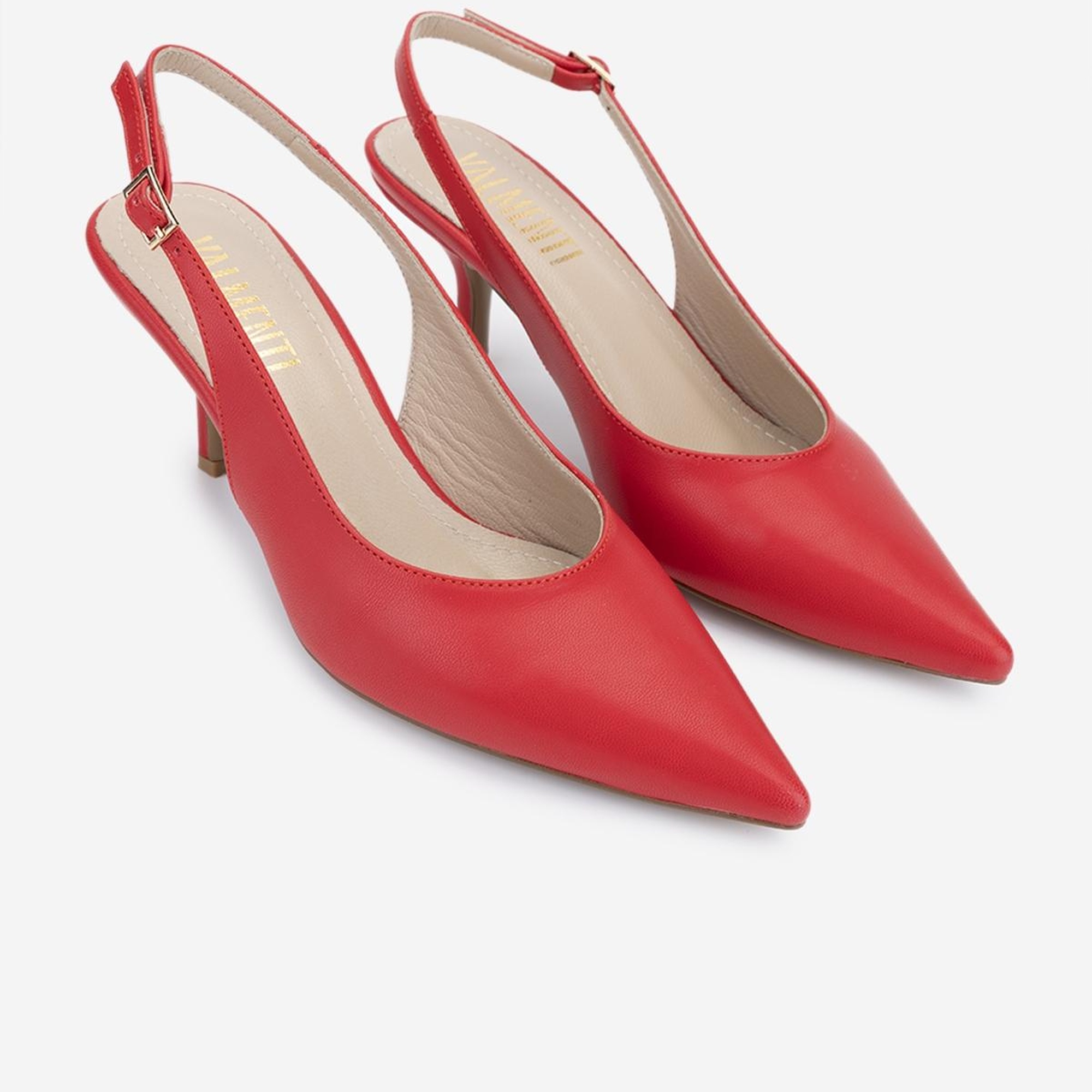 Valmenti Kadın Vegan Kırmızı Topuklu Ayakkabı