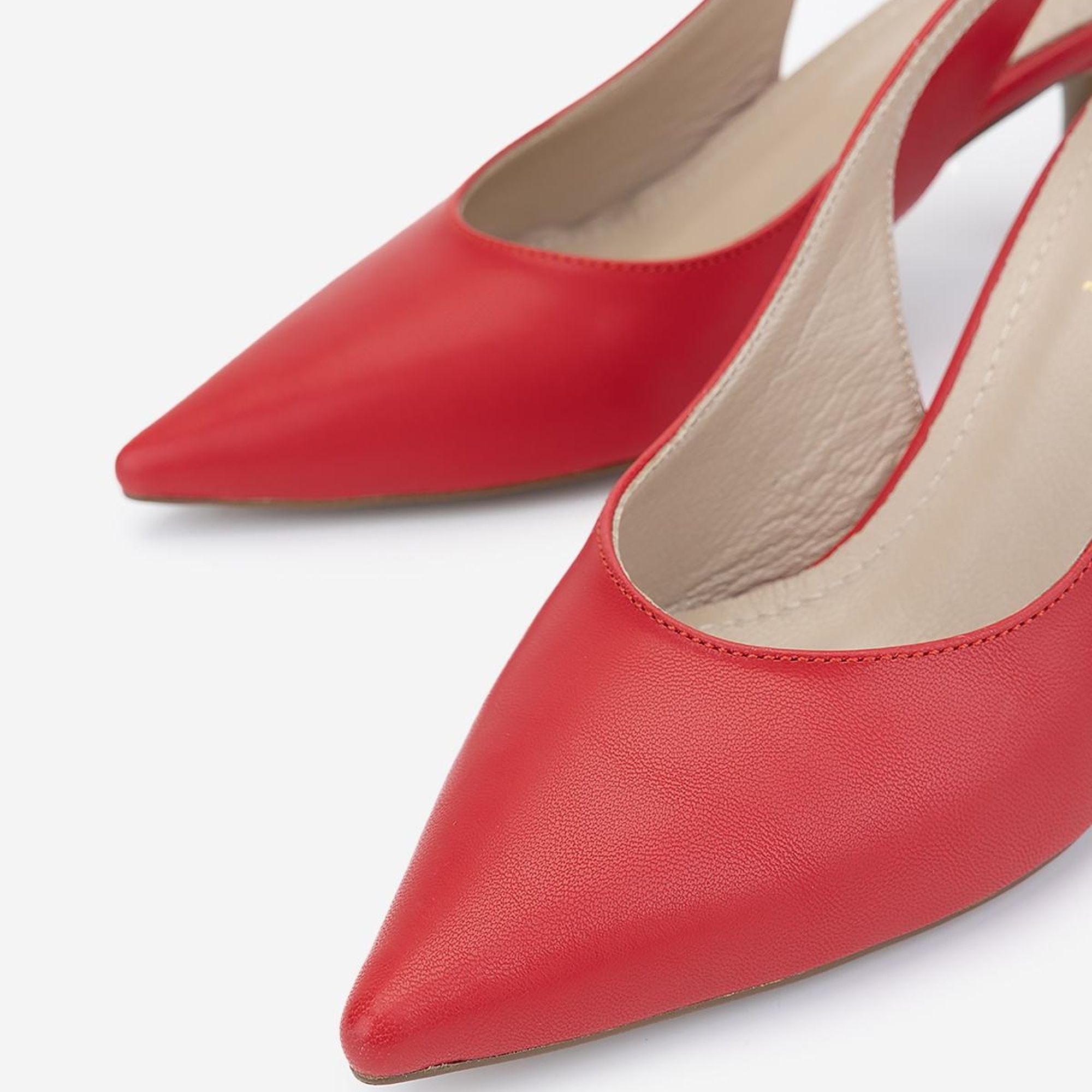 Valmenti Kadın Vegan Kırmızı Topuklu Ayakkabı