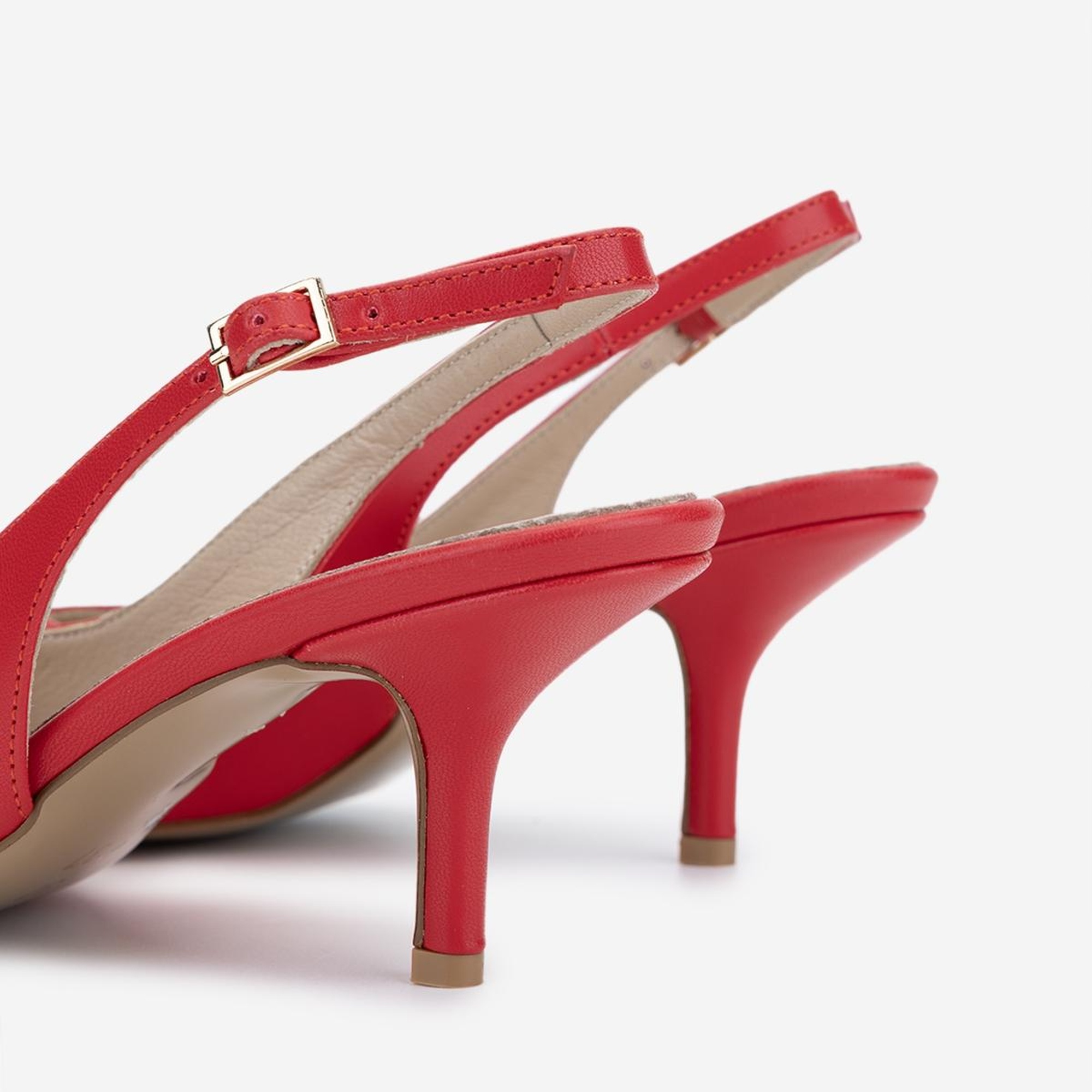 Valmenti Kadın Vegan Kırmızı Topuklu Ayakkabı