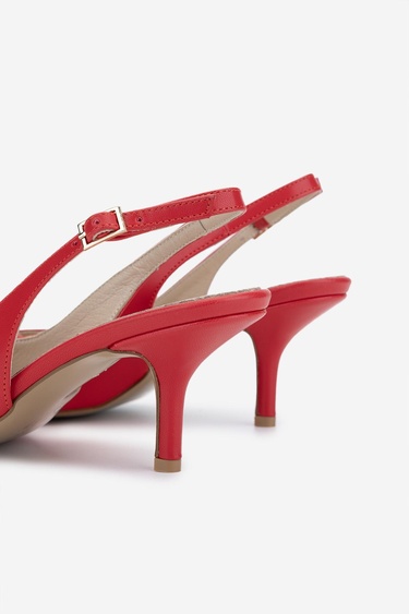  Valmenti Kadın Vegan Kırmızı Topuklu Ayakkabı