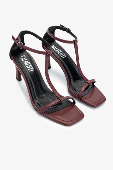  Valmenti Kadın Vegan Bordo Topuklu Ayakkabı