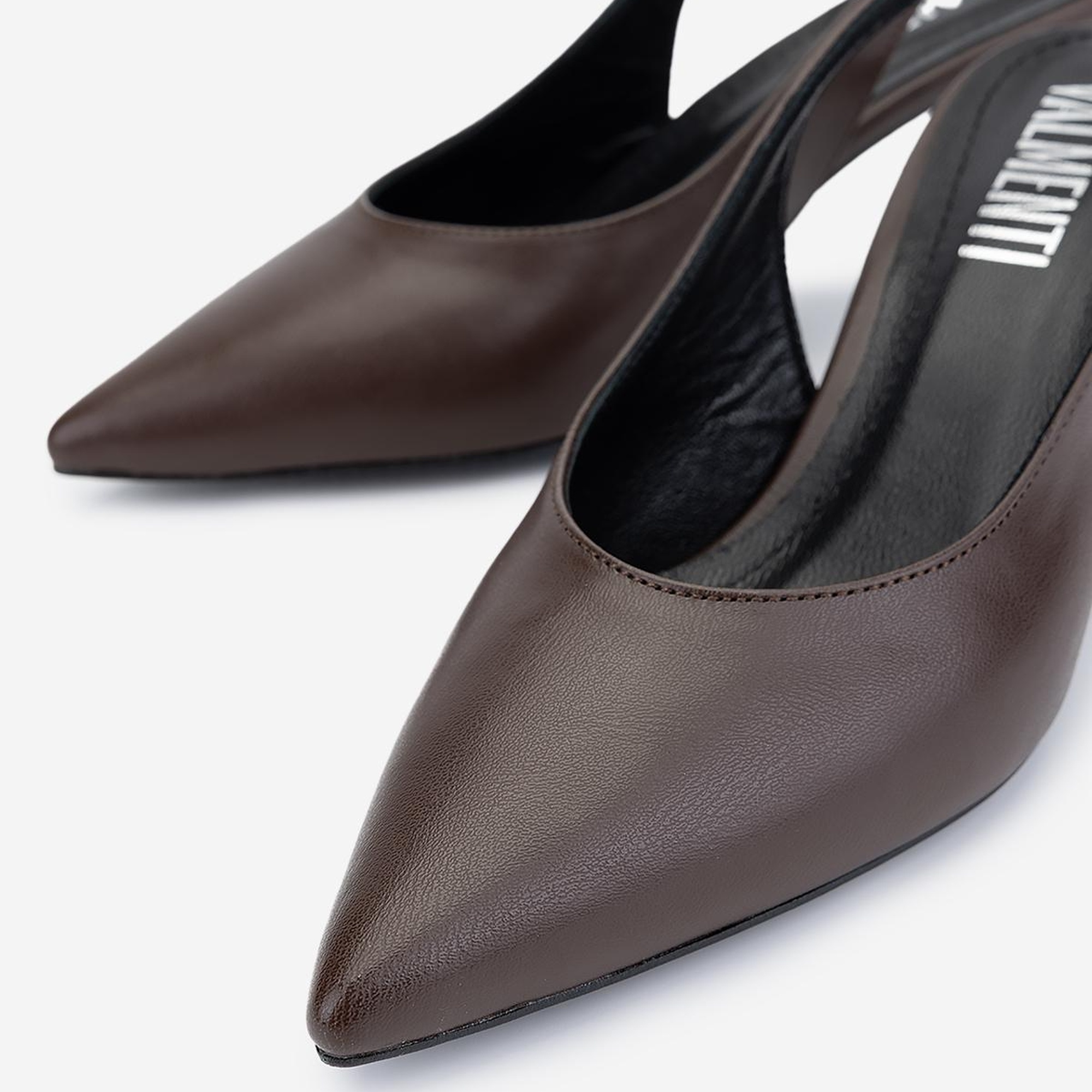 Valmenti Kadın Vegan Kahverengi Deri Topuklu Ayakkabı