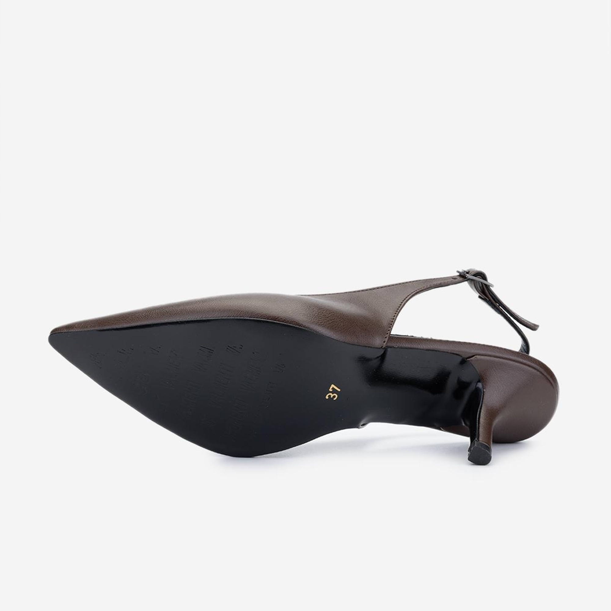 Valmenti Kadın Vegan Kahverengi Deri Topuklu Ayakkabı