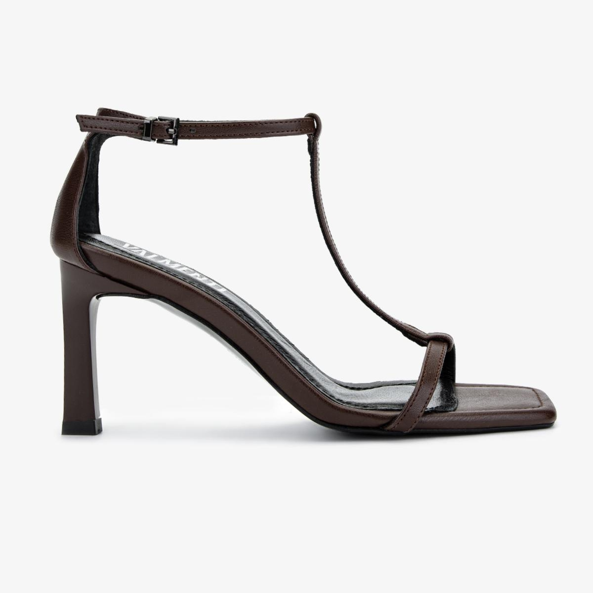 Valmenti Kadın Vegan Kahverengi Deri Topuklu Ayakkabı