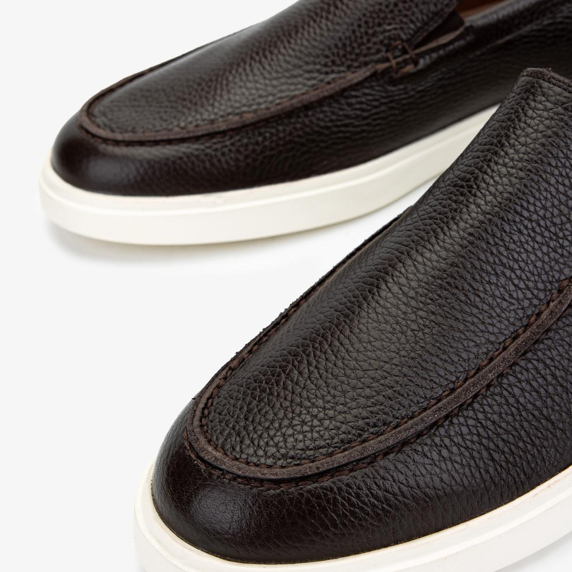 Valmenti Erkek Hakiki Deri Kahverengi Loafer Ayakkabı