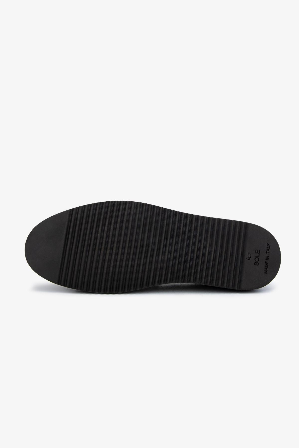 Valmenti Erkek Hakiki Deri Tütün Süet Loafer Ayakkabı