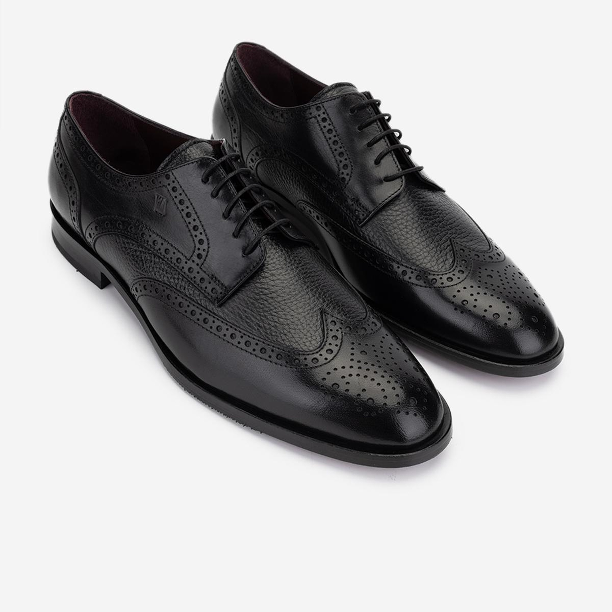 Valmenti Erkek Hakiki Deri Siyah Klasik Ayakkabı