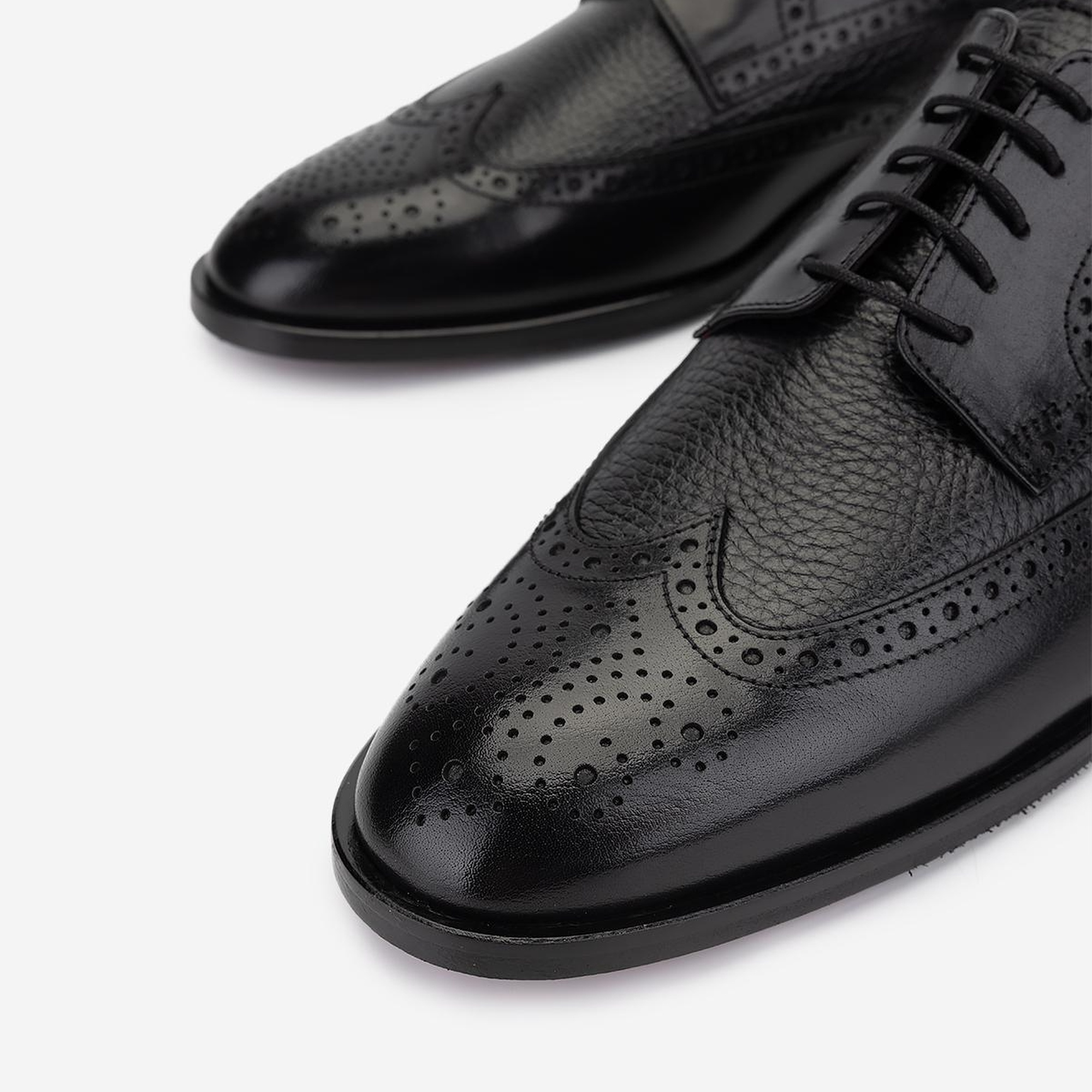 Valmenti Erkek Hakiki Deri Siyah Klasik Ayakkabı