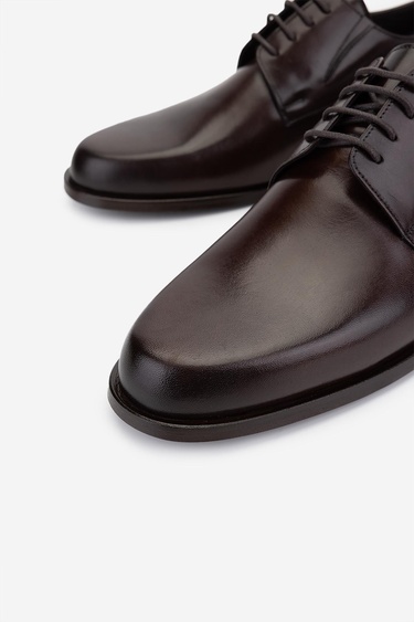  Valmenti Erkek Hakiki Deri Kahverengi Deri Klasik Ayakkabı