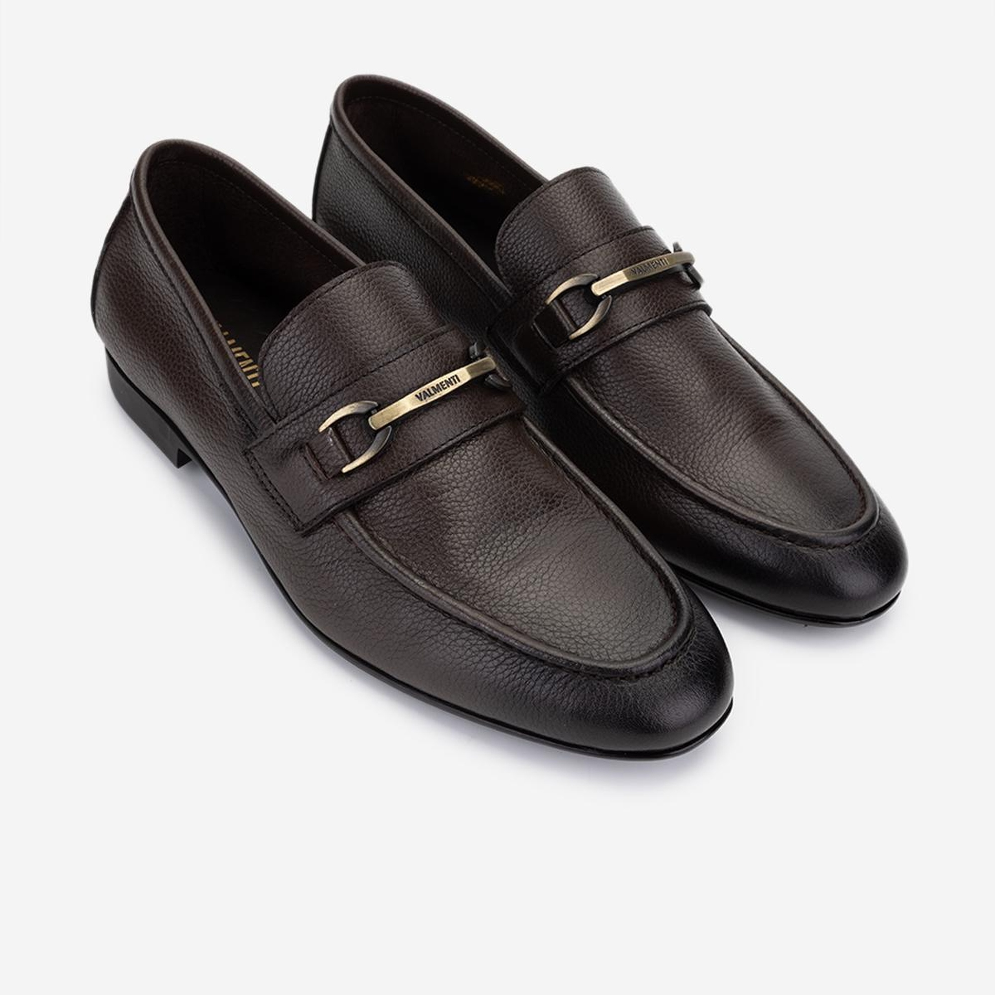 Valmenti Erkek Hakiki Deri Kahverengi Klasik Ayakkabı