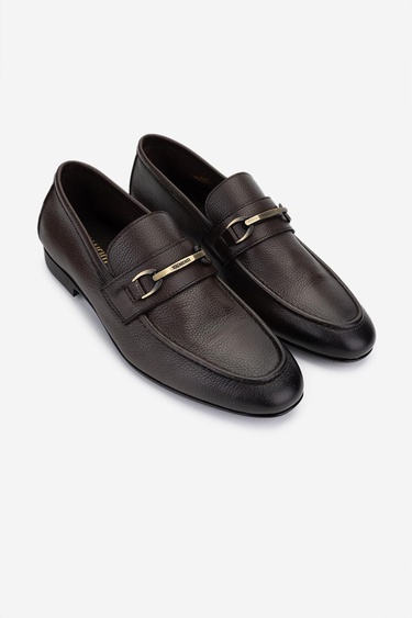  Valmenti Erkek Hakiki Deri Kahverengi Klasik Ayakkabı