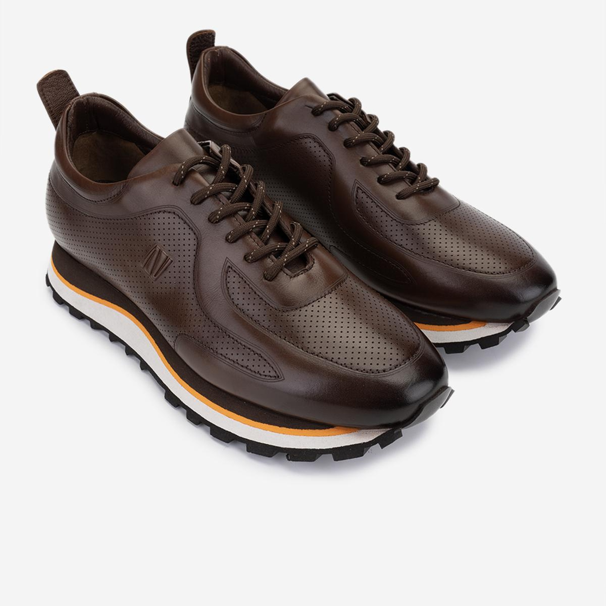 Valmenti Erkek Hakiki Deri Kahverengi Sneakers & Spor Ayakkabı