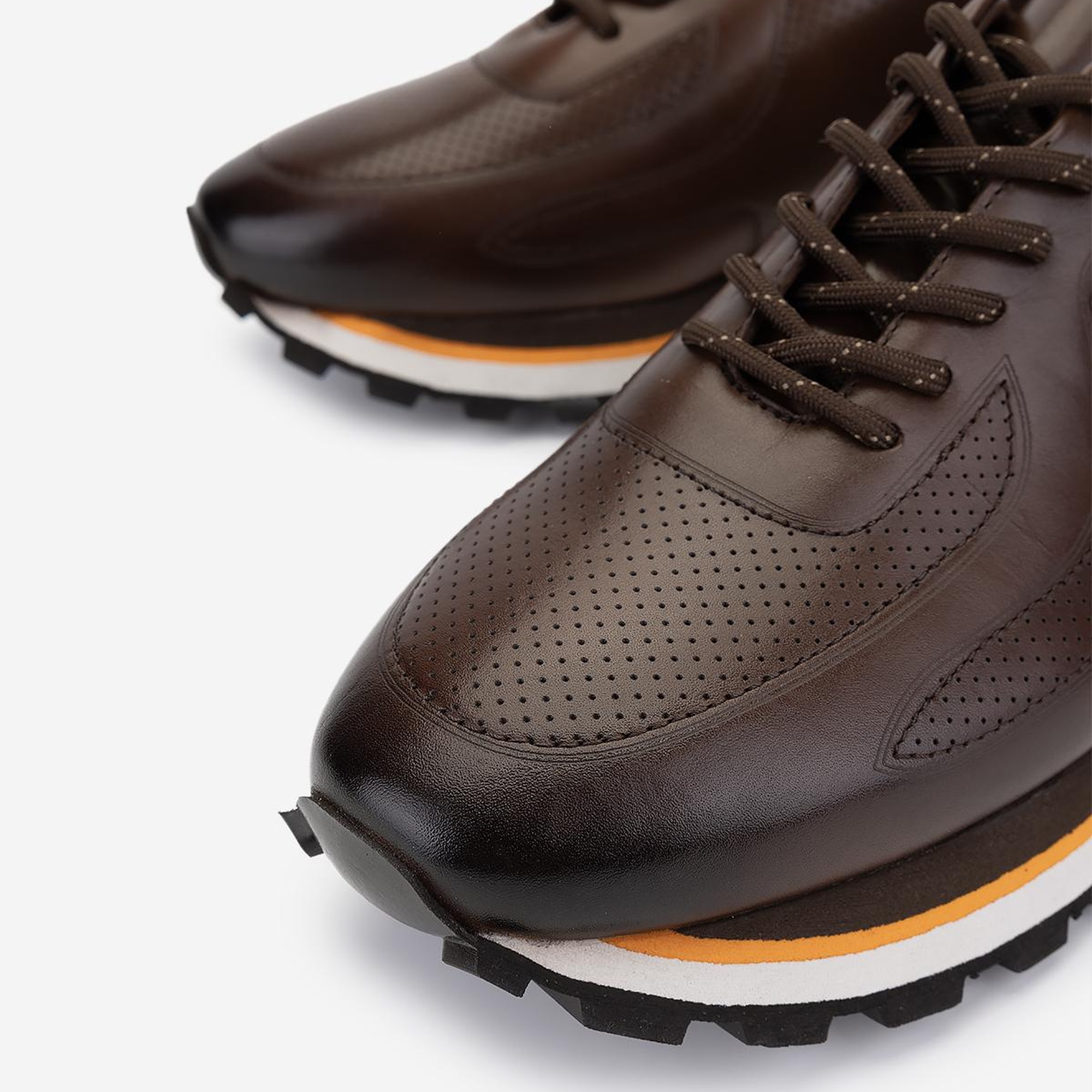 Valmenti Erkek Hakiki Deri Kahverengi Sneakers & Spor Ayakkabı